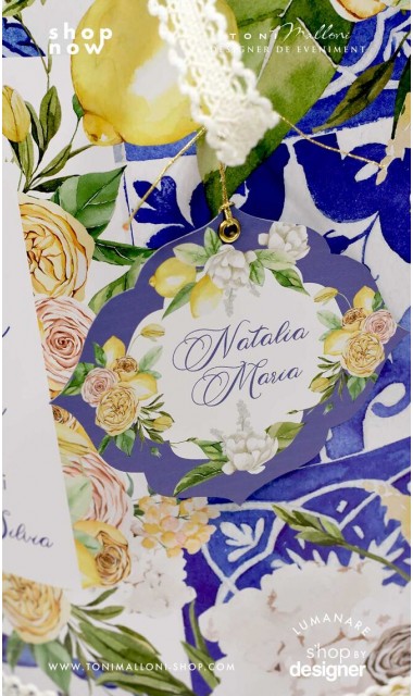 Trusou botez cu flori si lamai ideal pentru un botez vara Limoncello 2